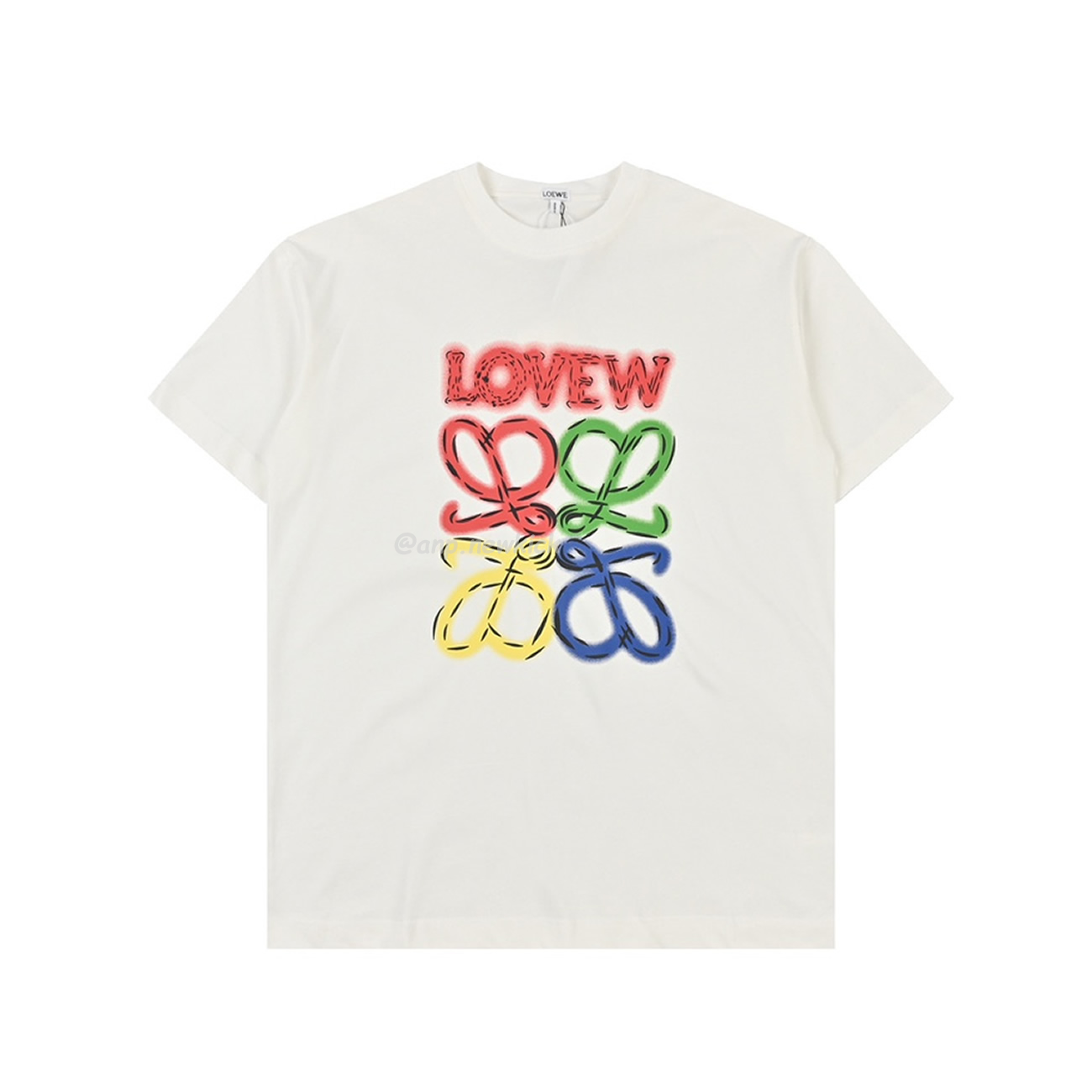 Loewe 24ss Neon Logo Short Sleeved (9) - newkick.vip